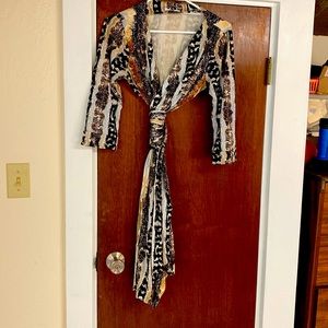 Snake print wrap Dress